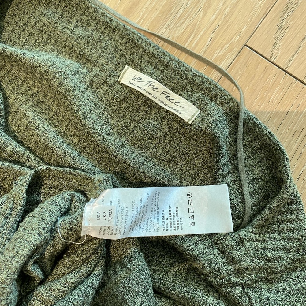 Free People Waffle Knit Top